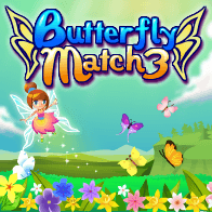 Gehirntraining Spiele Spiel Butterfly Match 3 spielen kostenlos